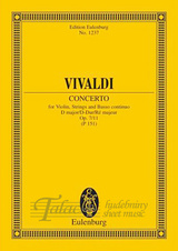 Concerto for Violin, Strings and Basso Continuo D major, op. 7/11 (P 151), RV 208, KP